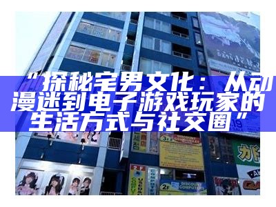 “探秘宅男文化：从动漫迷到电子游戏玩家的生活方式与社交圈”